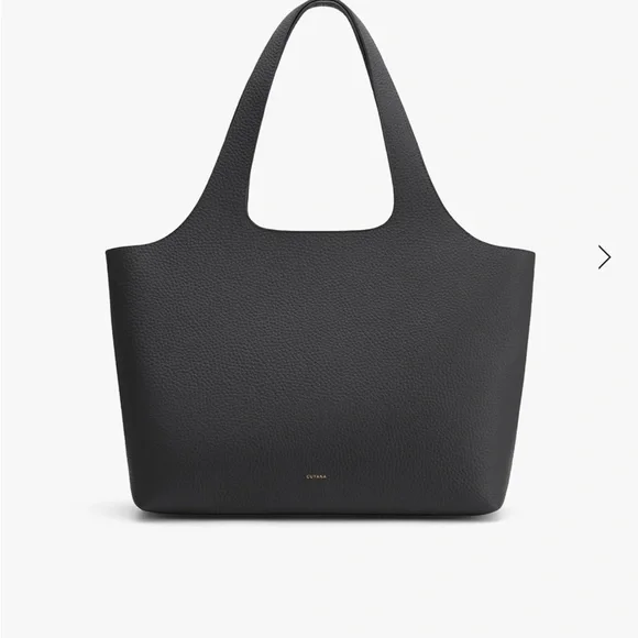 Cuyana Black Leather Tote - Picture 1 of 3